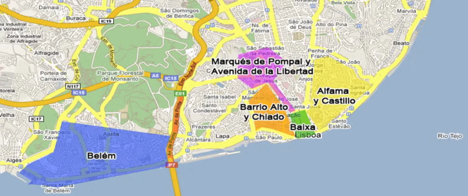 Map from lisbon.net