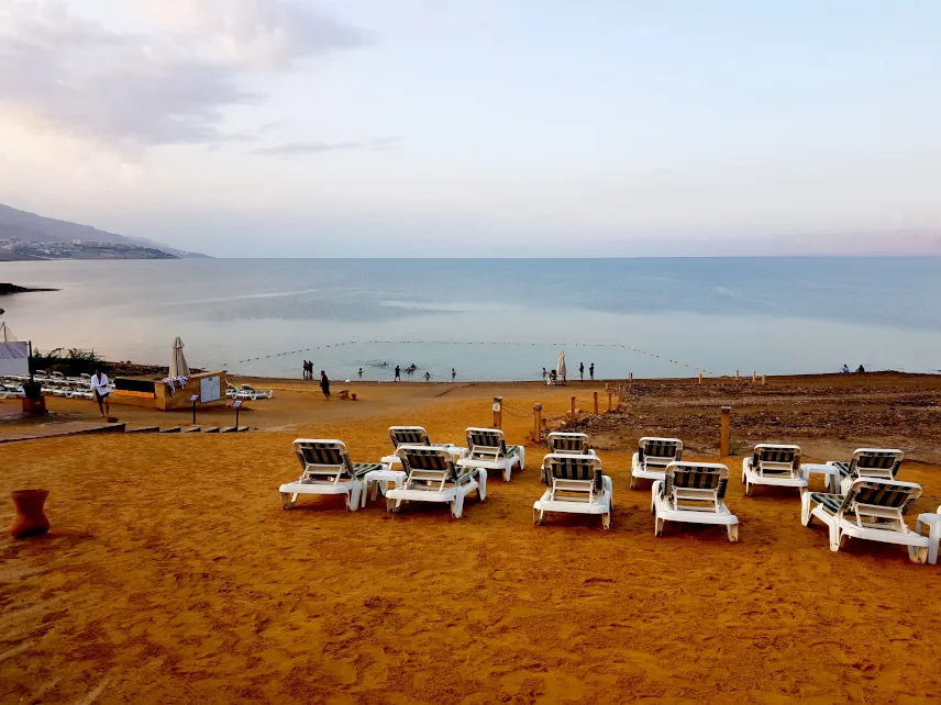 Picture of a private beach, Dead Sea, Jordan