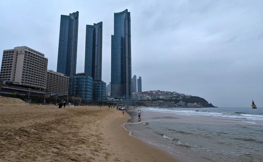 Picture of Haeundae Beach with Busan X the Sky