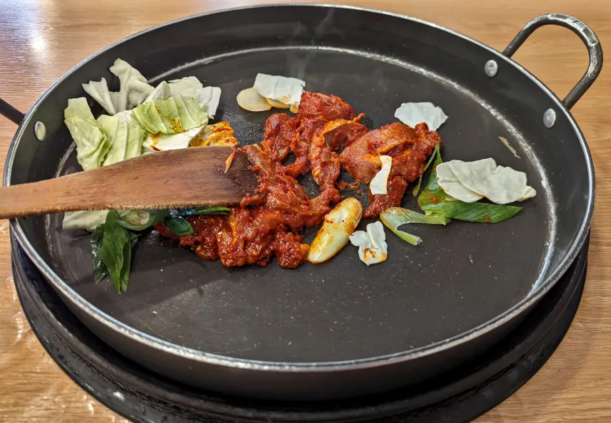 Picture of Dak-galbi at Yoogane Chicken Galbi