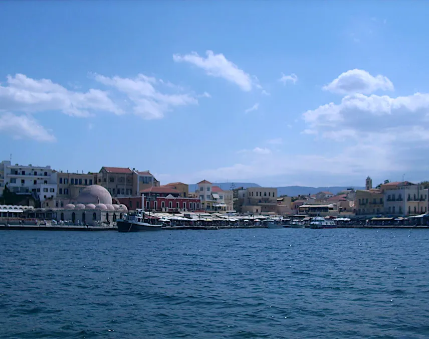 Picture of harbour in Chania, Crete