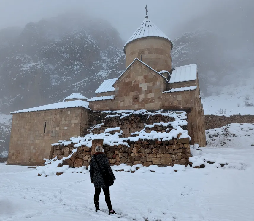 Picture of Noravank Monastery in winter