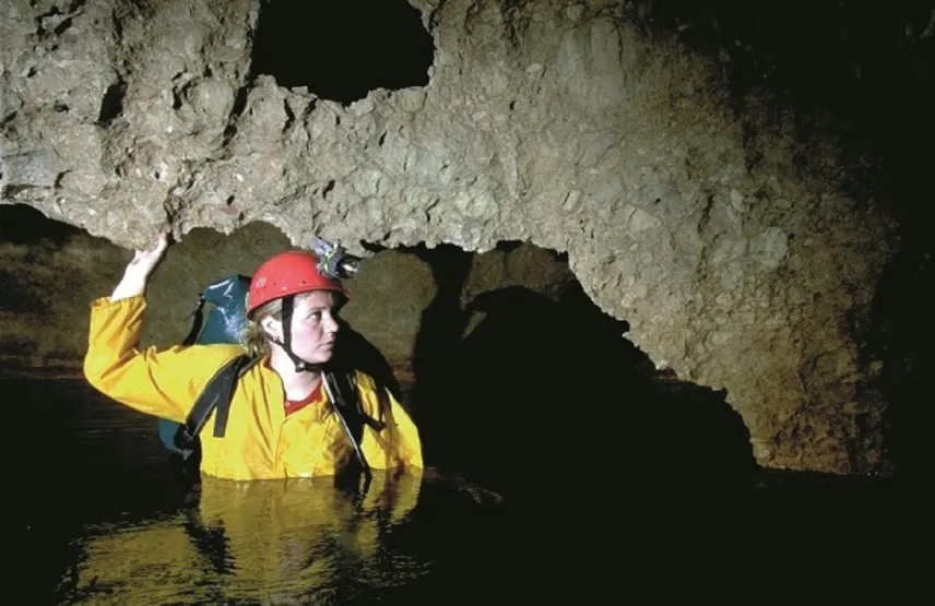 Picture of Wading through ATM Cave, San Ignacio