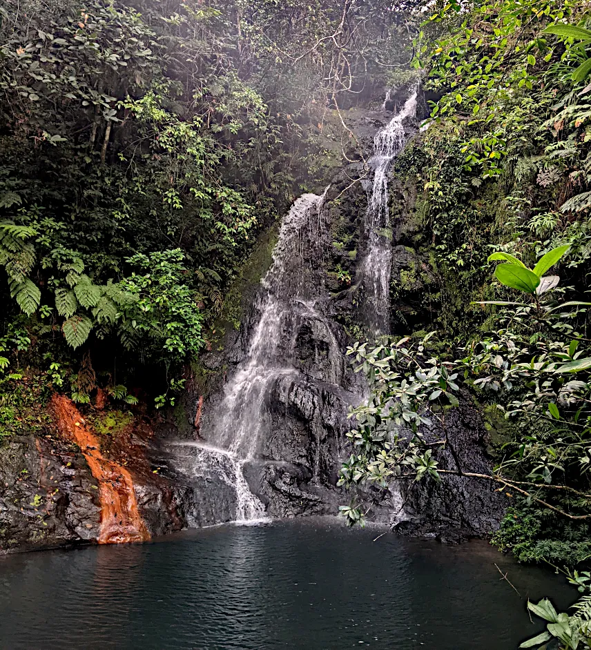 Picture of a waterfall at Cockscomb Basin Wildlife Sanctuary and Jaguar Preserve