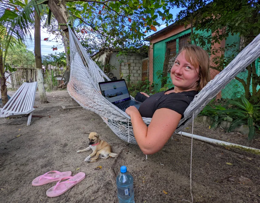 Picture of Digital nomading in a hammock at Casa Ricky’s