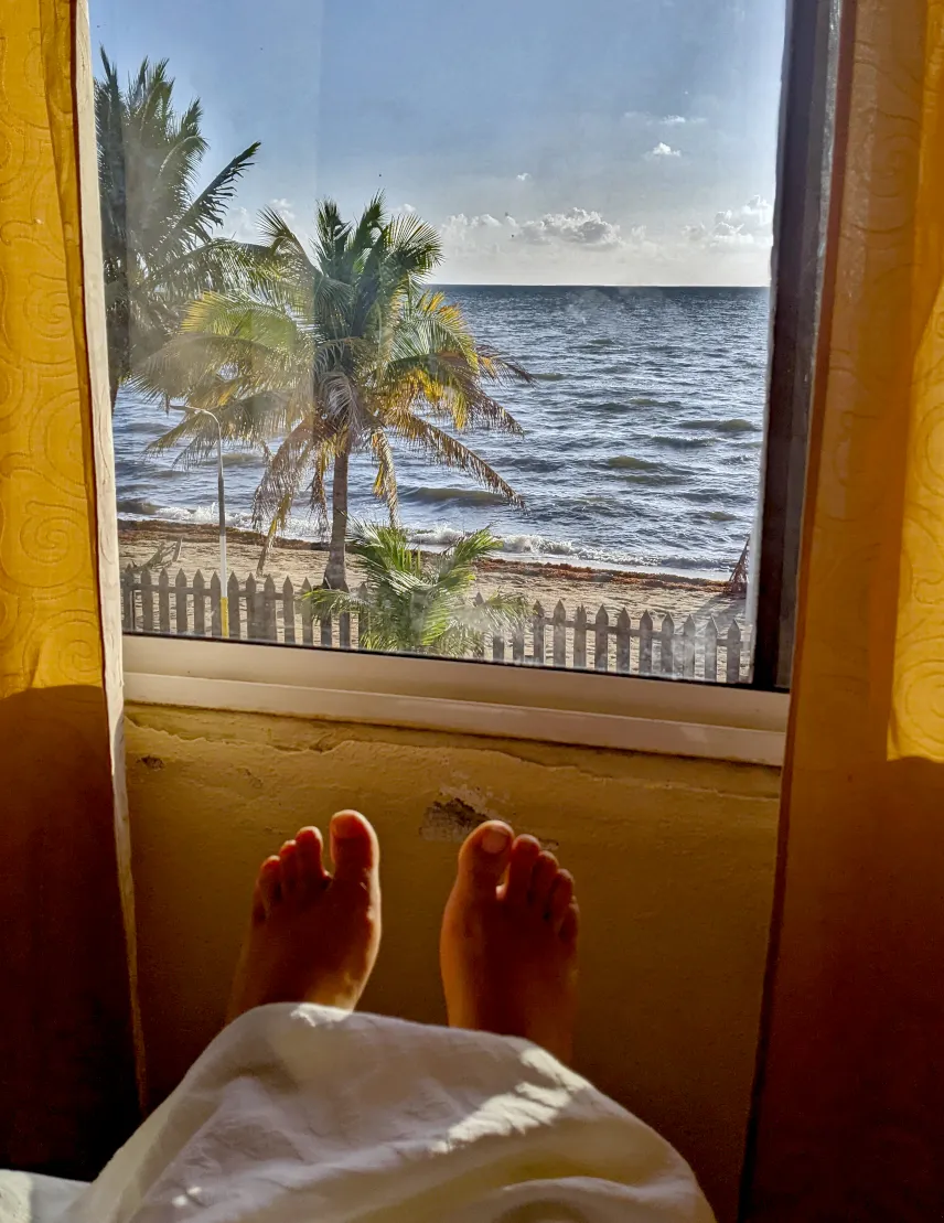 Picture of Seaview from bed at Bonefish Hotel