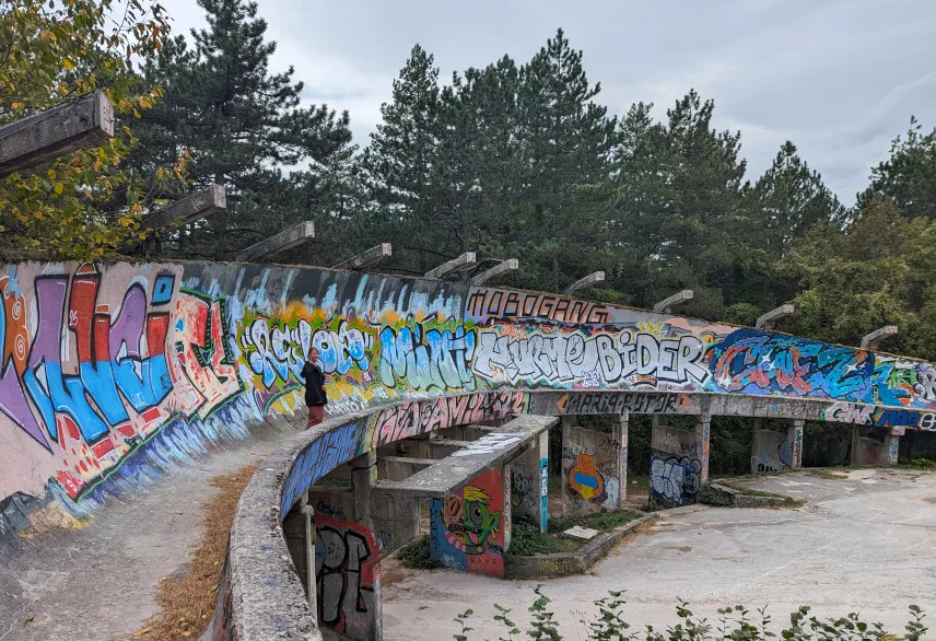 Picture of Walking down the Sarajevo Olympic Bobsleigh Track