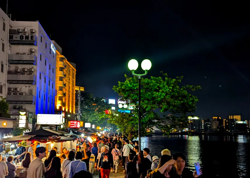 Picture of Yatai Market by the Nakasu River