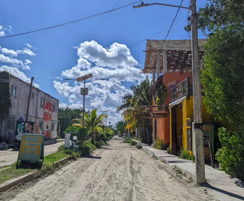 Picture of Walking to Tribu Hostel Holbox