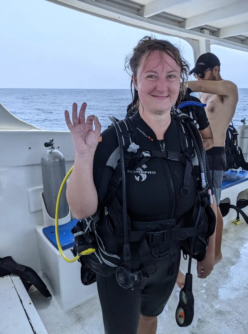 Picture of me fun diving on Utila