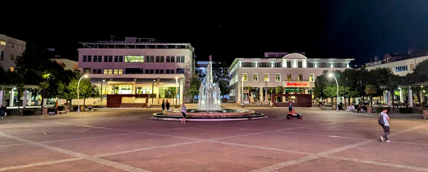 Picture of Podgorica main square at night