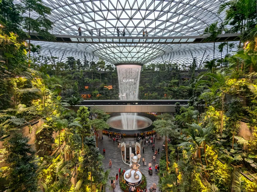 Waterfall at Changi Airport