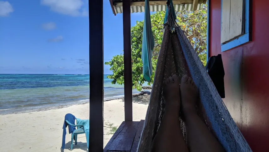 Picture of Relaxing in a hammock on Little Corn Island