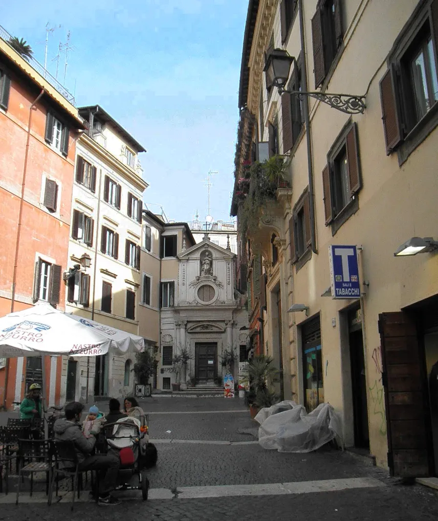 Picture of alley with restaurant in Rome