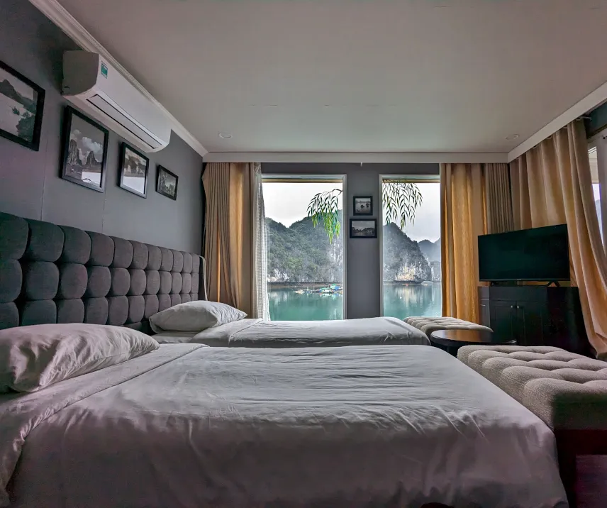 Picture of Our cabin for the Overnight Halong Bay Cruise