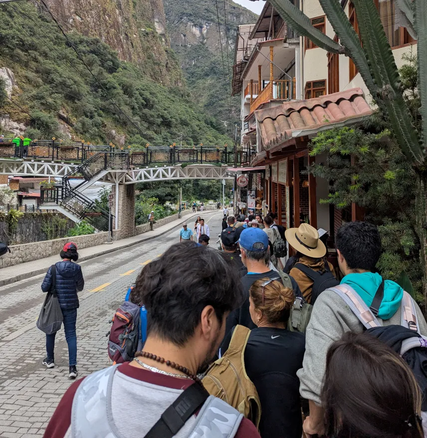 Picture of Waiting in line to get the bus to Machu Picchu