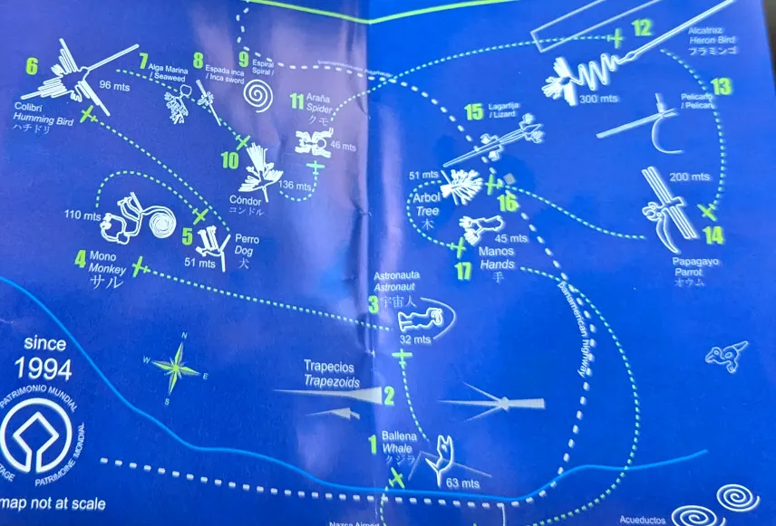 Picture of Our map of the most important Nazca Lines