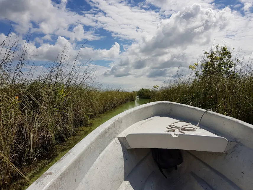 Picture of a boat in Sian Ka'an