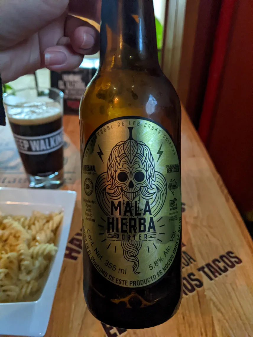Picture of Enjoying a craft beer from Chiapas
