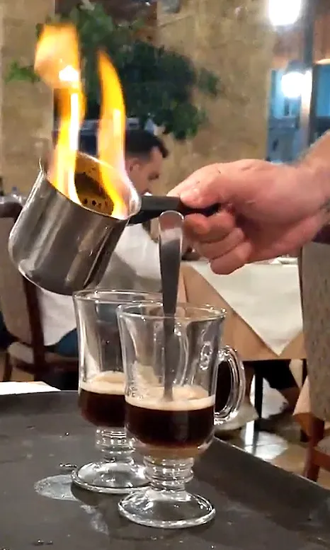 picture of Flaming drink at an all inclusive resort
