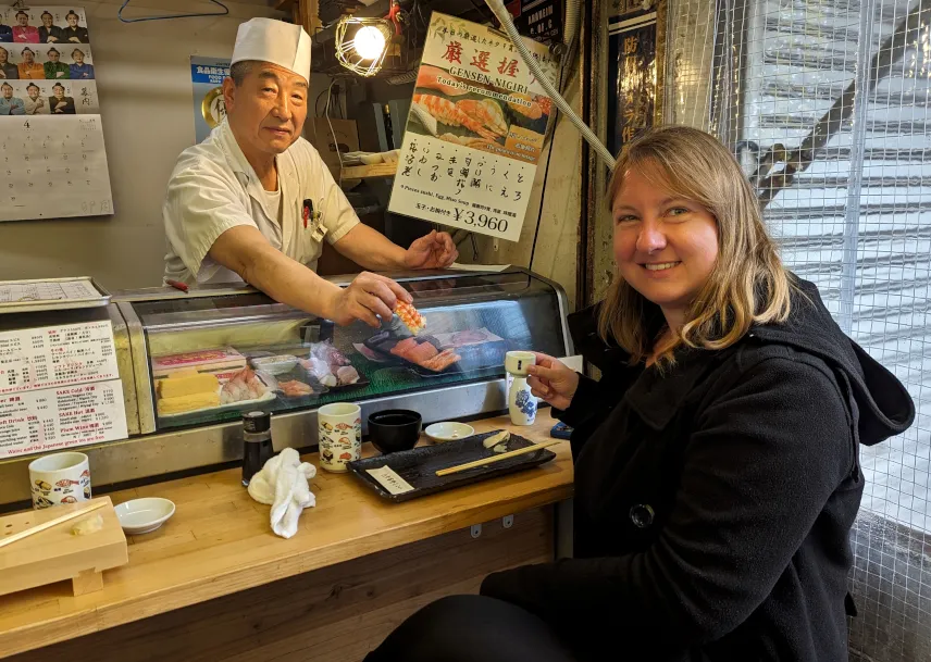 Picture of Eating fresh sushi at Tsukiji Kagura Sushi