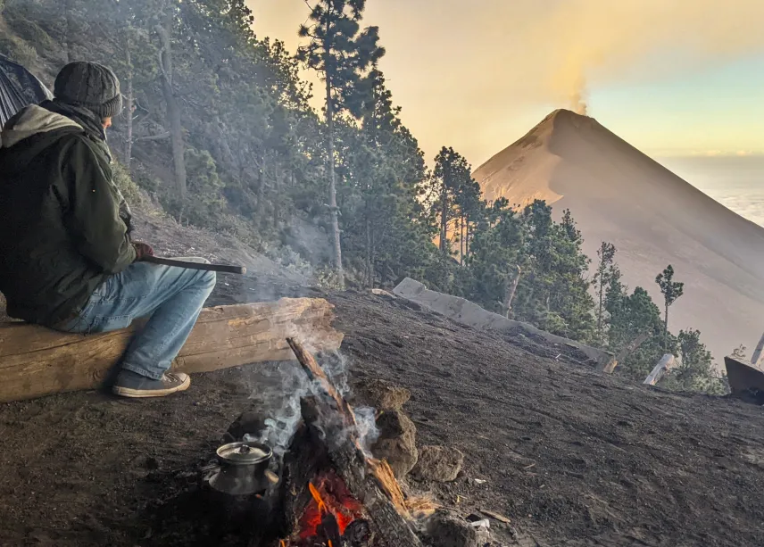 Picture of Relaxing after hiking Acatenango Volcano