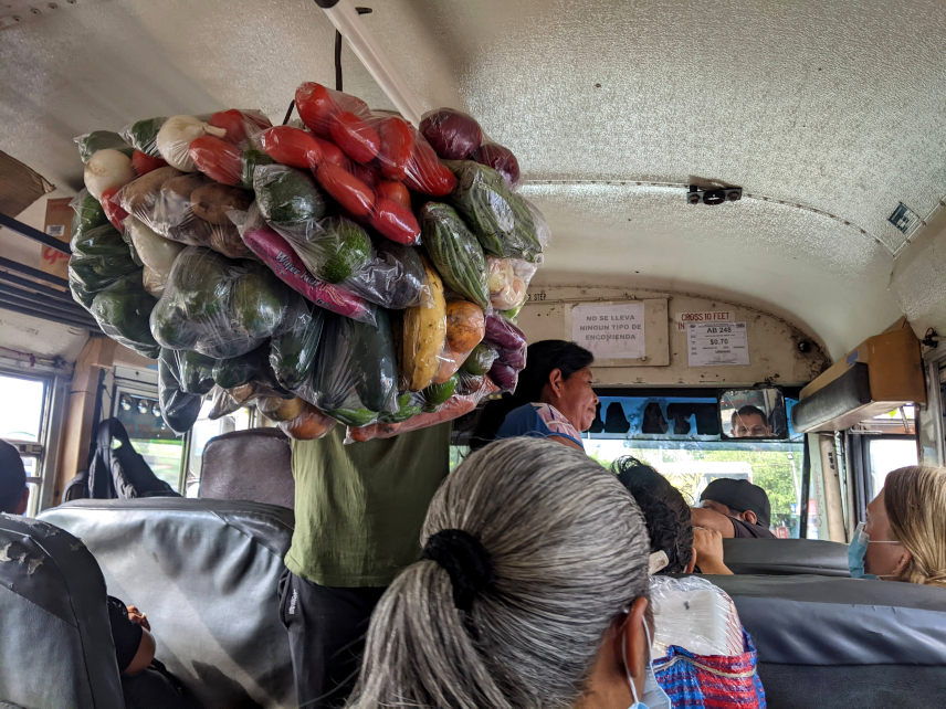 Picture of a Chicken bus in El Salvador